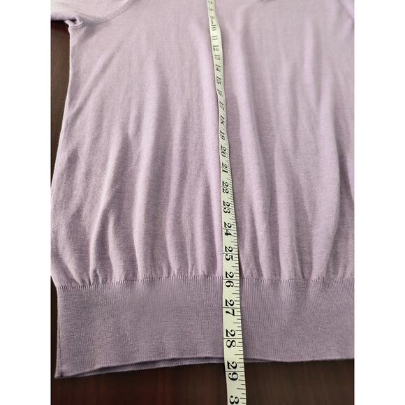Peter Millar Crown Soft Sweater Men's Size L Purple Cotton Silk V-Neck Golf - Picture 7 of 12